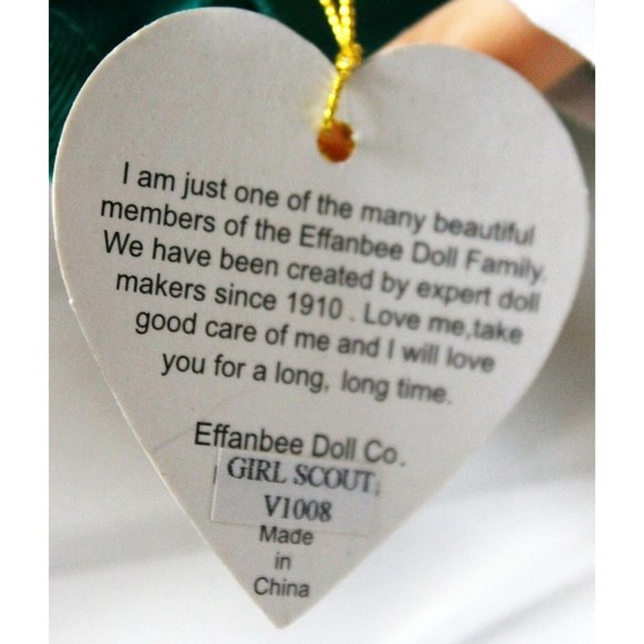 Vtg Effanbee Junior Girl Scout V1008 Doll Blonde Original Outfit Box 8" - Picture 5 of 12